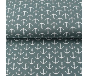 French Terry - Anker dunkelmint